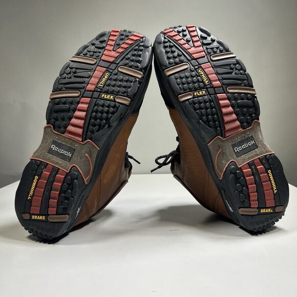 Reebok Work Boots Men’s 12M Waterproof EH Safety Toe Leather Brown RB4444